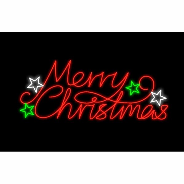 Queens Of Christmas 2 ft. LED Merry Christmas Sign, Red WL-MTNF-SGN-MC-02-RE